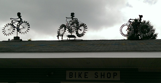 Bike Sculptures on Bike Shop Great Allegheny Passage
